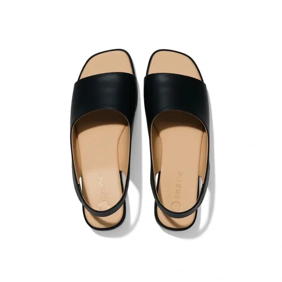 Journee Collection Black Slide Sandals - Picture 7 of 8
